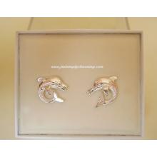 Sterling Silver Dolphin Stud Earrings