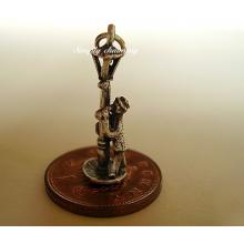 Drunken Man on Lampost Sterling Silver Charm