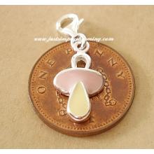 Enamelled Sterling Silver Babies Dummy Clip-On Charm