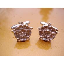 Sterling Silver English Tudor Rose Cufflinks
