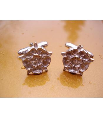 Sterling Silver English Tudor Rose Cufflinks