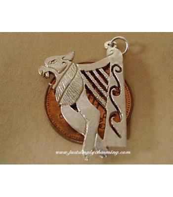 Egyptian Harp Sterling Silver Charm