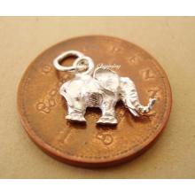 Miniature Elephant Silver Charm
