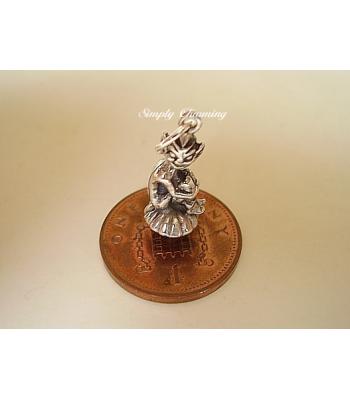 Elf on Toadstool Sterling Silver Charm