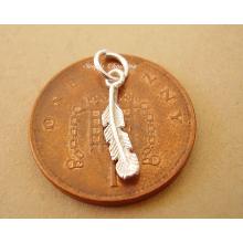 Miniature Feather Silver Charm