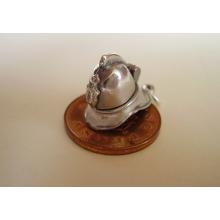 Firemans helmet Opening Sterling Silver Charm