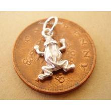 Miniature Frog Silver Charm