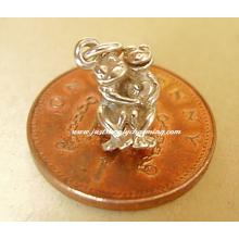 Cuddling Frogs Sterling Silver Charm