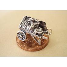 Fruit & Veg Barrow Sterling Silver Charm