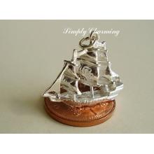 Galleon Ship Sterling Silver Charm