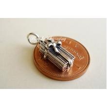 Gift Box Opening to Rose Sterling Silver Charm