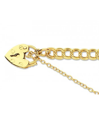 9ct Gold Traditional Charm Bracelet 7.5