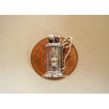 Golf Bag with Clubs Sterling Silver Charm