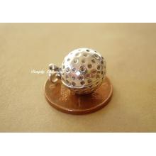 Golf Ball Opening Sterling Silver Charm