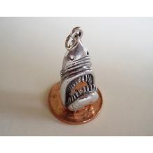 Sharks Head Sterling Silver Charm