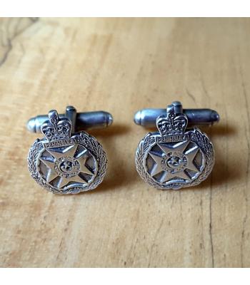 Sterling Silver The Green Jackets British Army Cufflinks