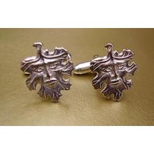 Sterling Silver Green Man Cufflinks