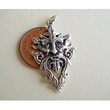 Green Man Sterling Silver pendant