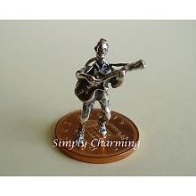 Guitarist Sterling Silver charm