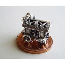 Gypsy Caravan Opening to Fortune Teller Sterling Silver Charm