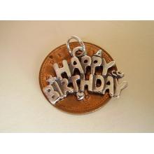 Happy Birthday Sterling Silver Charm