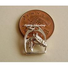 Horses Head in Stirrup Sterling Silver Charm