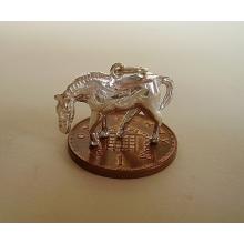 Grazing Horse Sterling Silver Charm