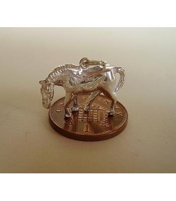 Grazing Horse Sterling Silver Charm
