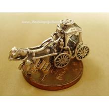 Sterling Silver Horse and Carriage Charm