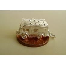 Horsebox Opening Sterling Silver Charm