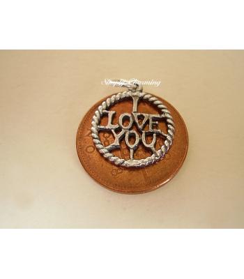 I Love You Sterling Silver Charm