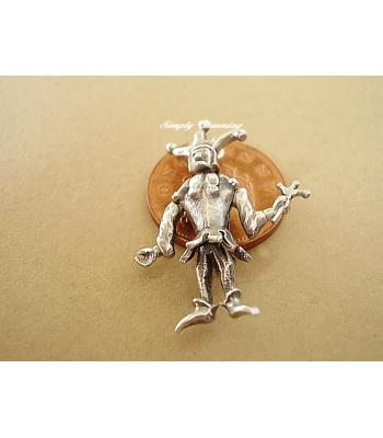 Court jester Sterling Silver Charm