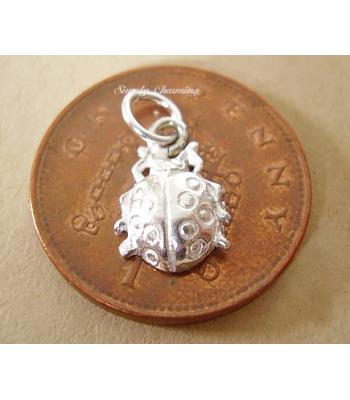 Miniature Ladybird Silver Charm