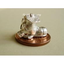 Old Lady in Shoe Opening Sterling Silver Charm