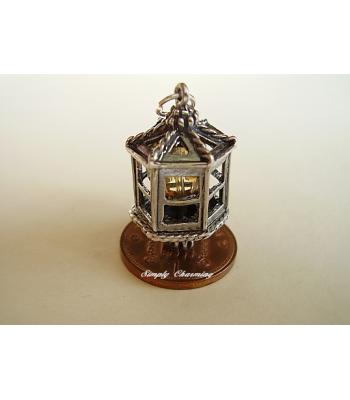 Crystal Lantern Sterling Silver Charm