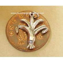 Sterling Silver Leek Charm
