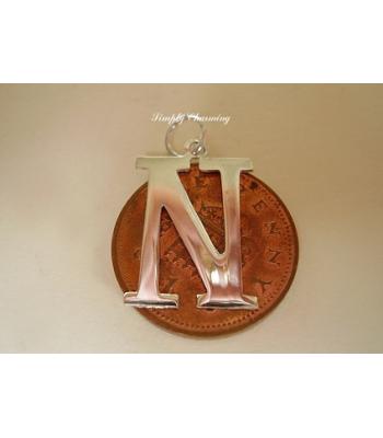 Letter N Sterling Silver Charm