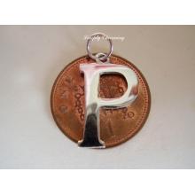 Letter P Sterling Silver Charm