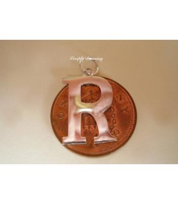 Letter R Sterling Silver Charm