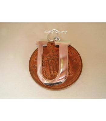 Letter U Sterling Silver Charm