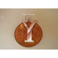 Letter Y Sterling Silver Charm