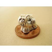 Lhasa Apso Dog Sterling Silver Charm
