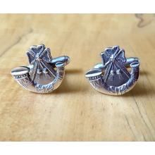 British Army Light Infantry Sterling Silver Cufflinks