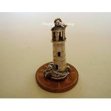 Lighthouse Opening Sterling Silver Charm
