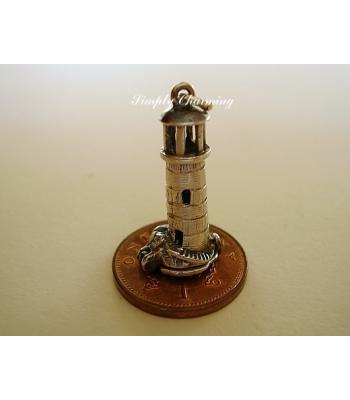 Lighthouse Opening Sterling Silver Charm