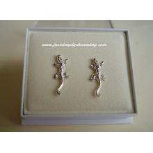 Sterling Silver Lizard Stud Earrings
