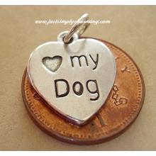Love My Dog Sterling Silver Charm