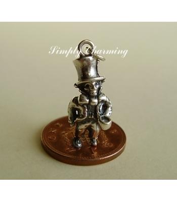 Mad Hatter Sterling Silver Charm