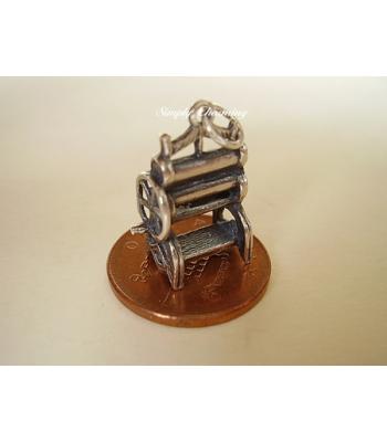 Clothes Mangle Sterling Silver Charm