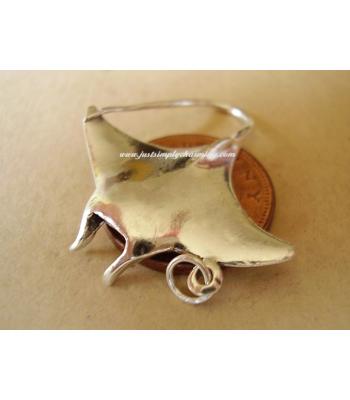 Manta Ray Sterling Silver Charm or Pendant